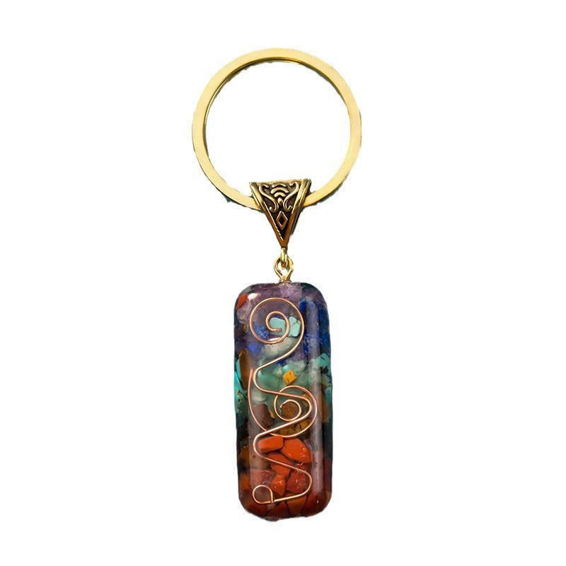 Wholesale Creative Colored Stone Keychains